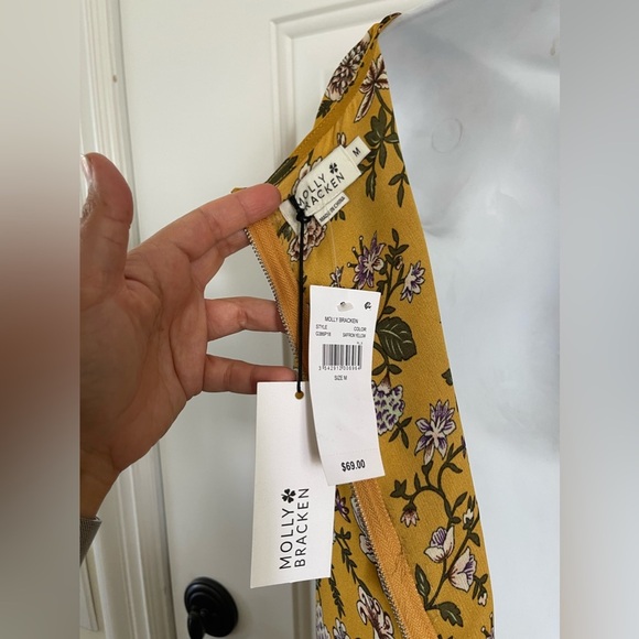 NWT Molly Bracken star ladies woven floral dress Medium - Picture 3 of 5